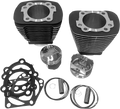 REVOLUTION PERFORMANCE, LLC Cylinder Kit - 85" - Big Bore - Black with Highlighted Fins - Evolution Big Twin RP201-204W