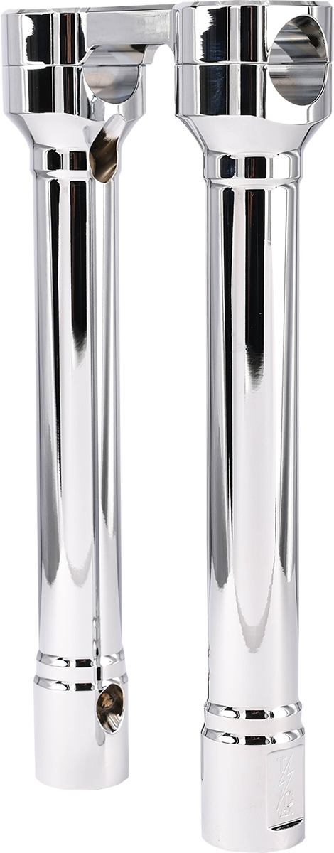 THRASHIN SUPPLY CO. Hole Shot Risers - 10" - Chrome TSC-1010-3