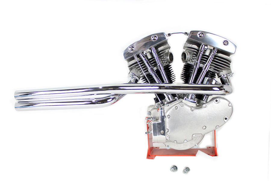 Shovelhead Exhaust Straight Pipe Set Chrome Shotgun