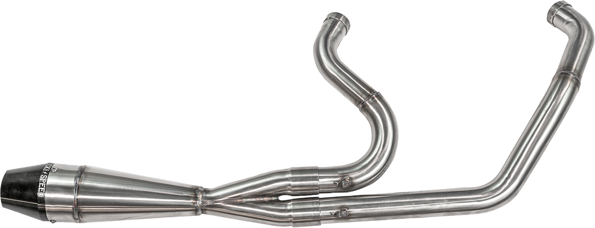 2in1 M8 Softail Shorty Pipe Brushed Ss