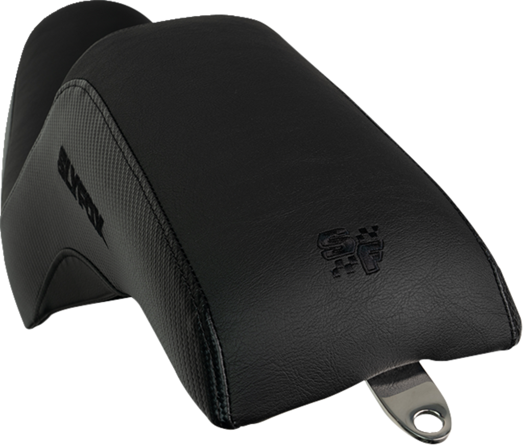 SLYFOX Drifter Seat - Black Logo - Black Vinyl - Smooth - FXR '82-'00 SlyFox4681A