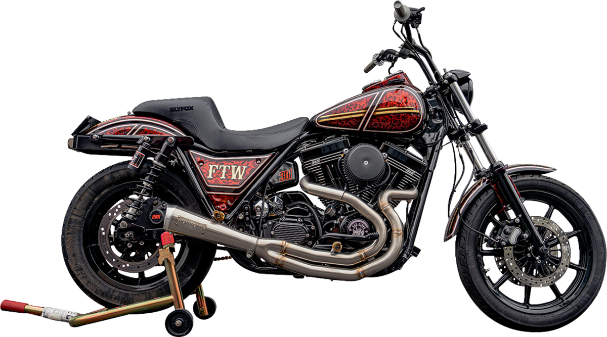 SLYFOX Drifter Seat - Black Logo - Black Vinyl - Smooth - FXR '82-'00 SlyFox4681A
