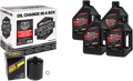 MAXIMA RACING OIL Quick Change Twin Cam Synthetic 20W-50 Oil Change Kit - Black Filter 90-119014PB