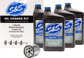 S&S CYCLE Oil Change Kit - Black Filter - '99-'17 Twin Cam - 4 US quarts 218943