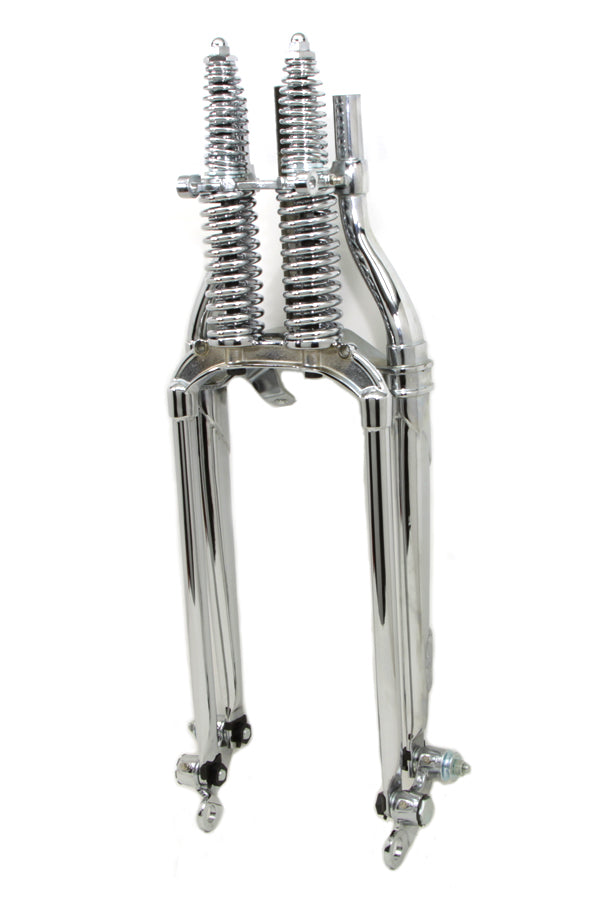 18 inch Inline Spring Fork Assembly Chrome