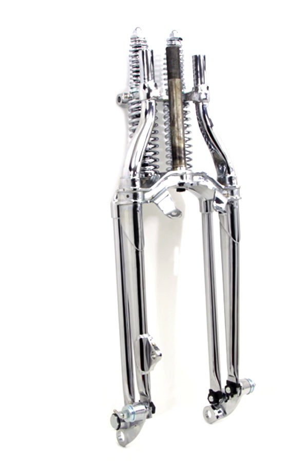 18 inch Inline Spring Fork Assembly Chrome