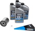DRAG SPECIALTIES OIL Full Synthetic Oil Change Kit - 20W50 - EVO-XL - Chrome Filter 224376