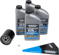 DRAG SPECIALTIES OIL Full Synthetic Oil Change Kit - 20W50 - Twin Cam - Black Filter 224379