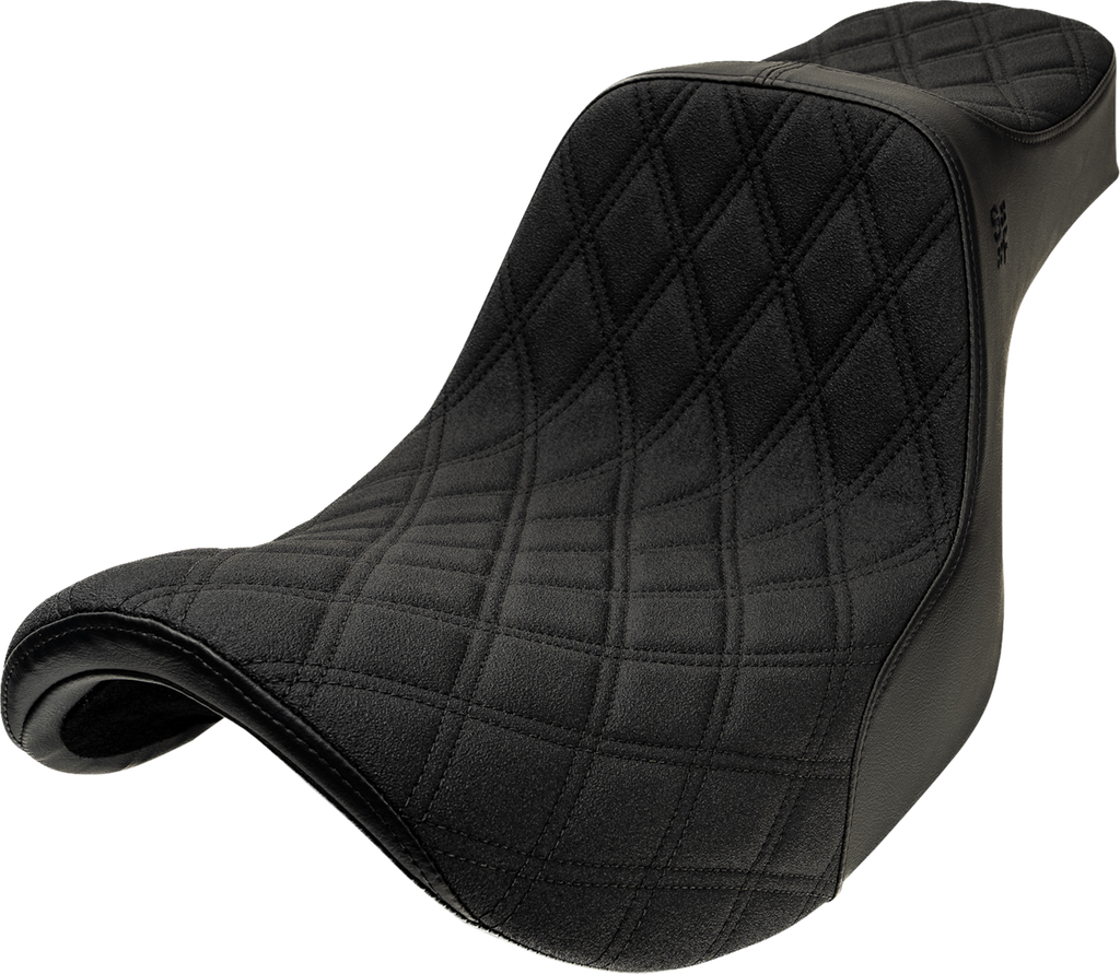 SLYFOX High Noon Seat - Vinyl - Black Double Diamond Stitch - FXR -'82-'00 4738C
