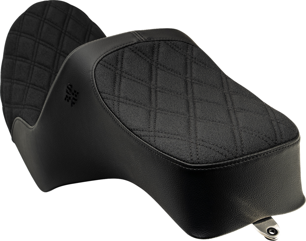 SLYFOX High Noon Seat - Vinyl - Black Double Diamond Stitch - FXR -'82-'00 4738C