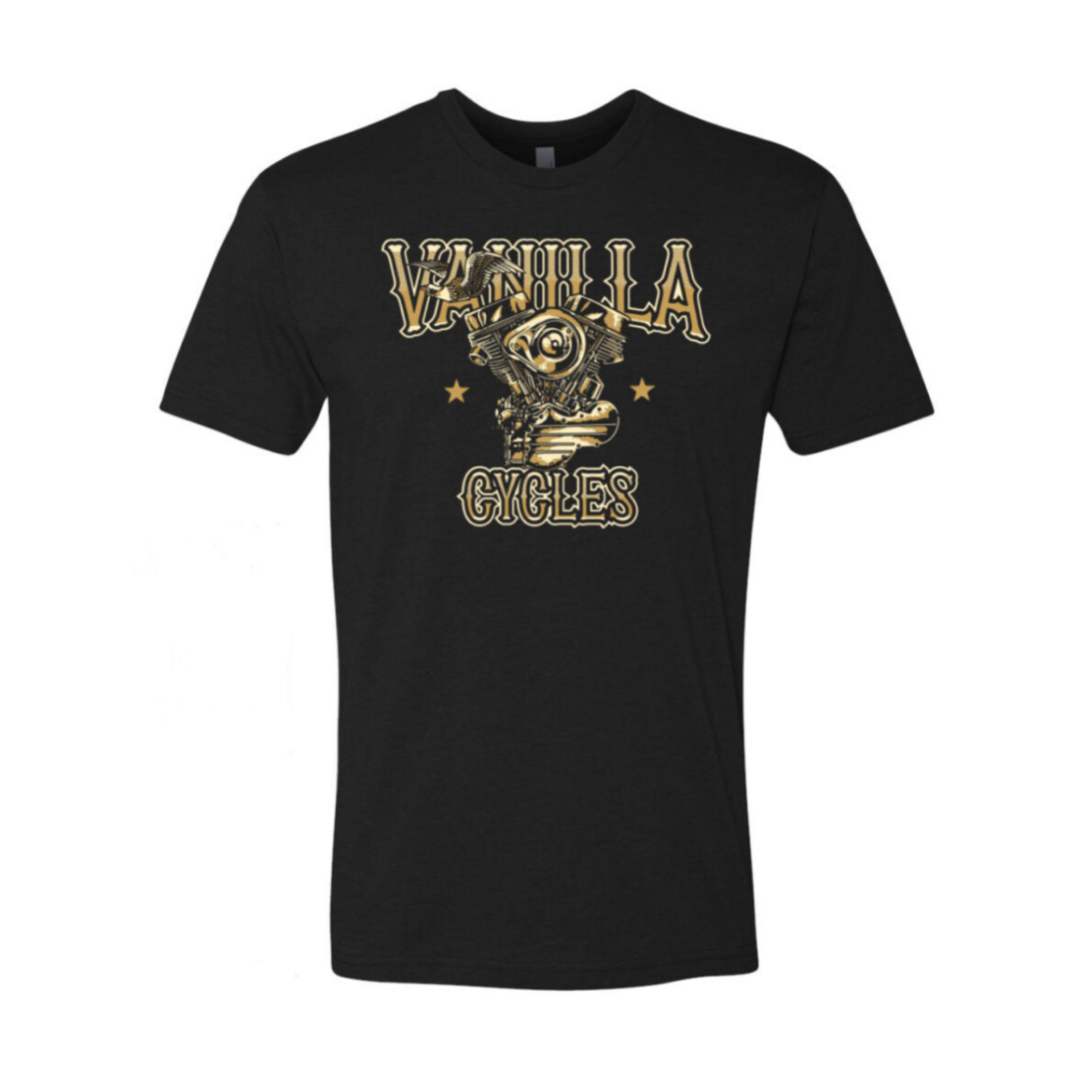 Vanilla Cycles Gold Panhead T-Shirt