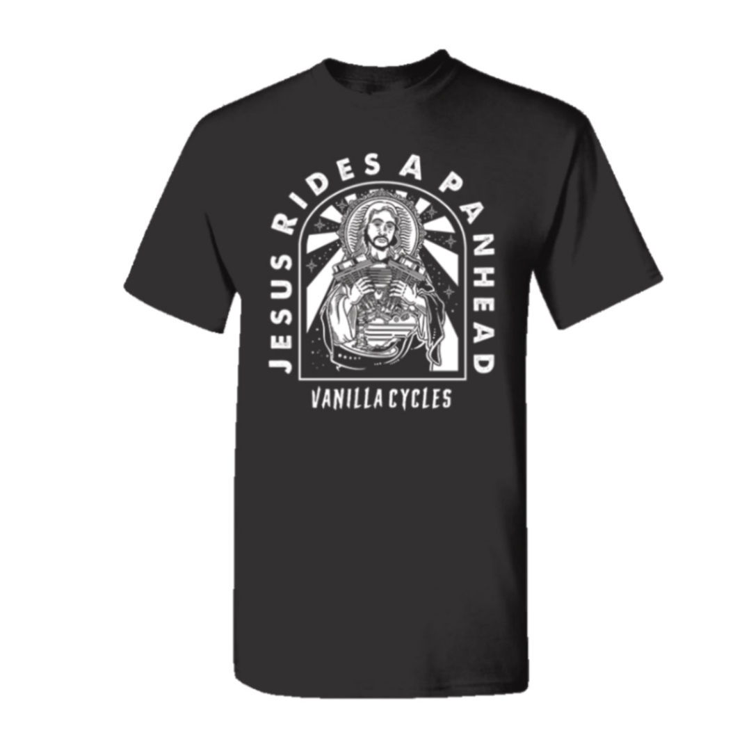 Vanilla Cycles Jesus Rides a Panhead T-Shirt