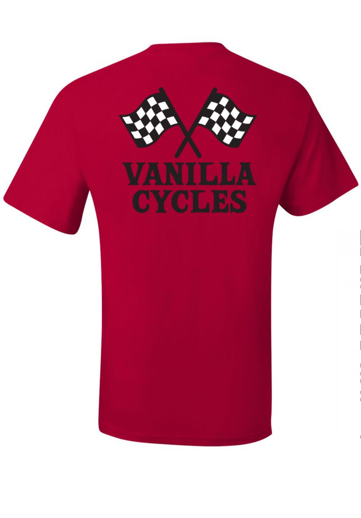 Vanilla Cycles Checkered Flags T-Shirt